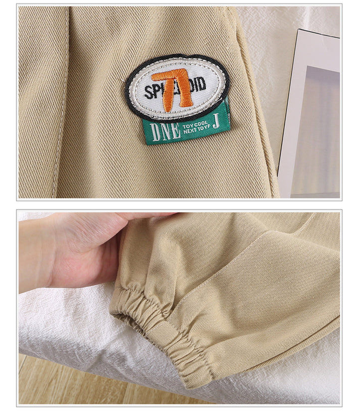 Boys Beige Relaxed Fit Clean Look Jeans