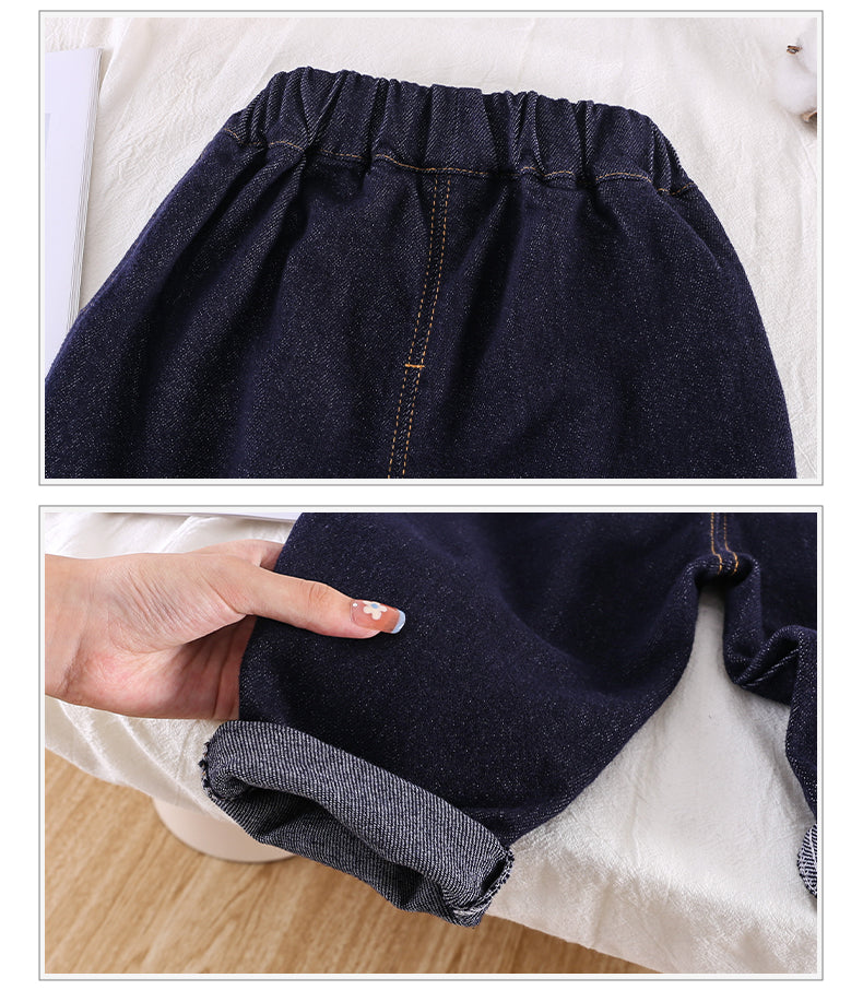 Boys Black Relaxed Fit Clean Look Stretchable Jeans