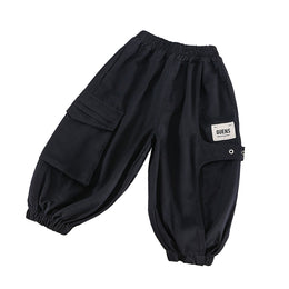 Boys Black Relaxed Fit Clean Look Stretchable Jeans