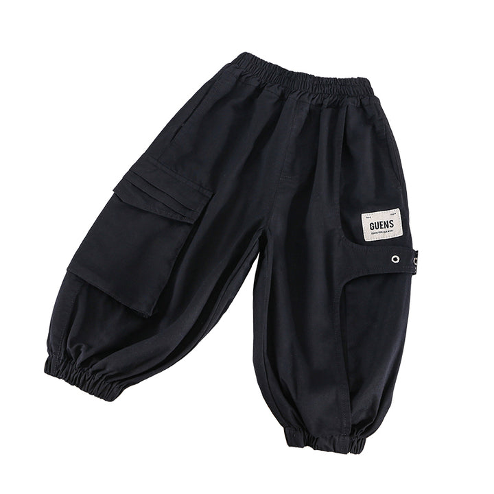 Boys Black Relaxed Fit Clean Look Stretchable Jeans