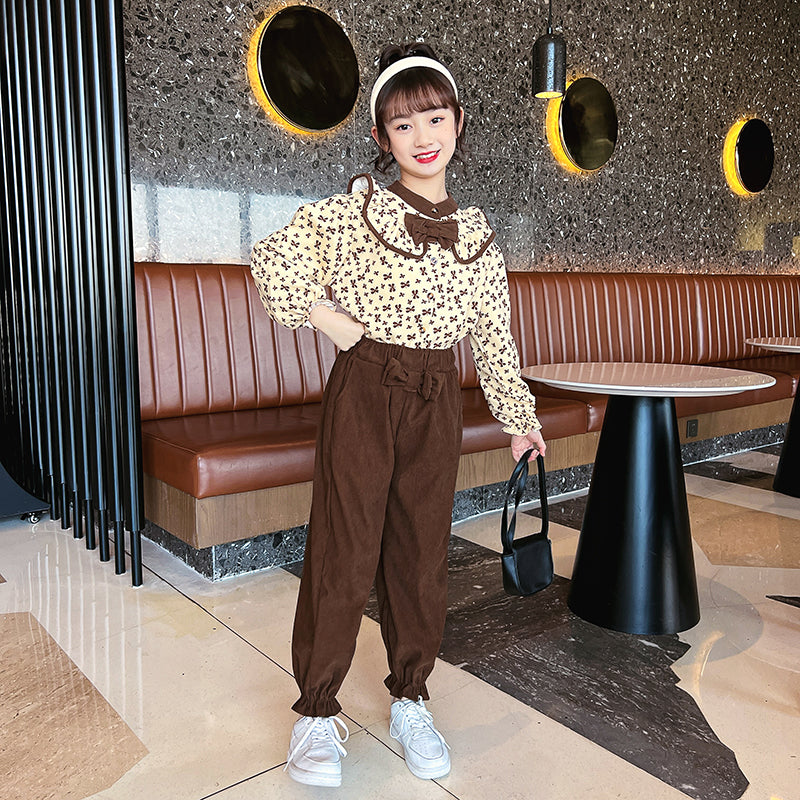 Girls Printed Top with Pyjamas