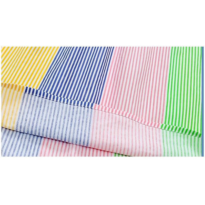 Girls Red & Blue Striped Cotton Fit & Flare Dress