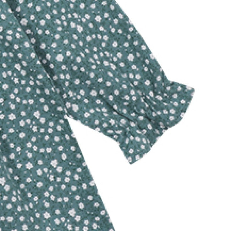 Girls Polka Dots Printed Ruffled A-Line Fit & Flare Dress