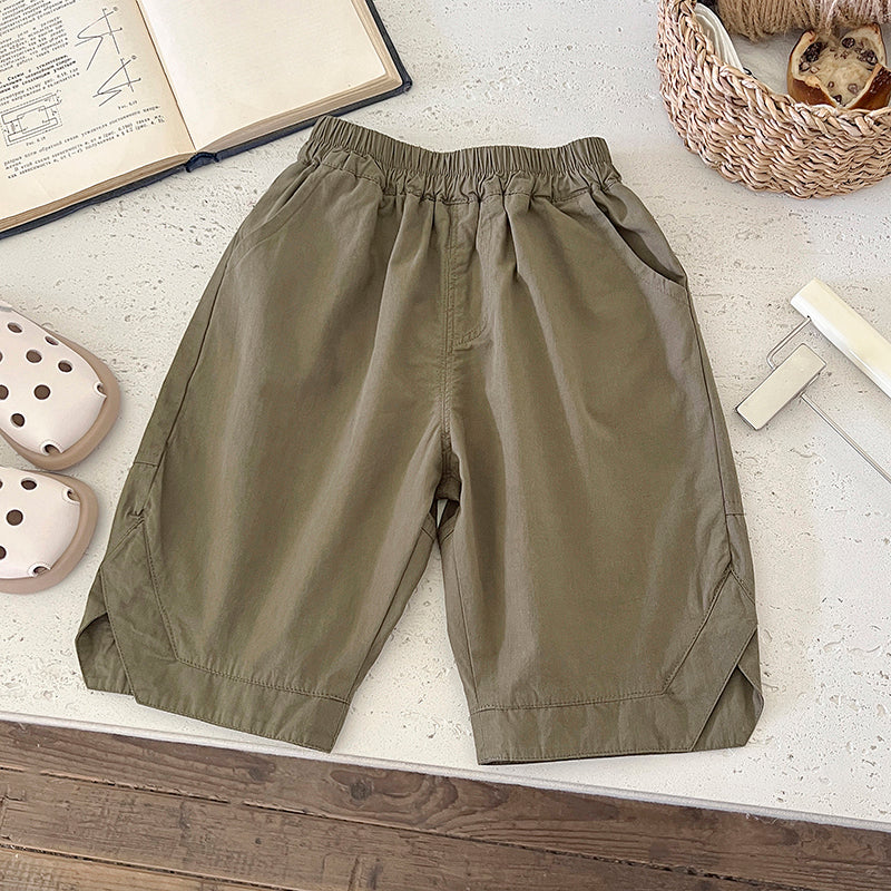 Kids Mid-Rise Cotton Regular Shorts
