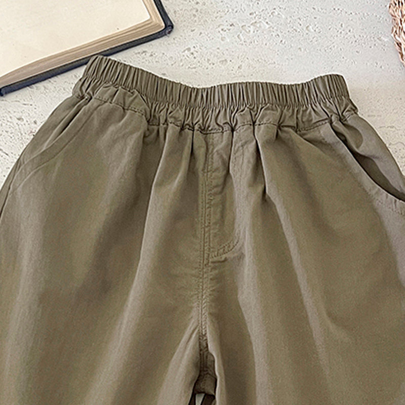 Kids Mid-Rise Cotton Regular Shorts
