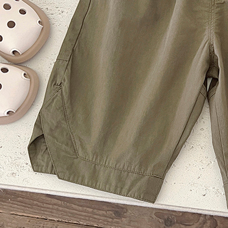 Kids Mid-Rise Cotton Regular Shorts