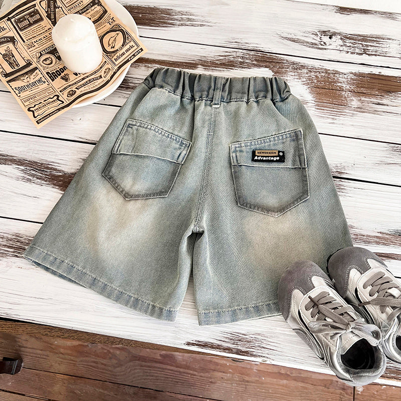 Unisex Kids Denim Shorts