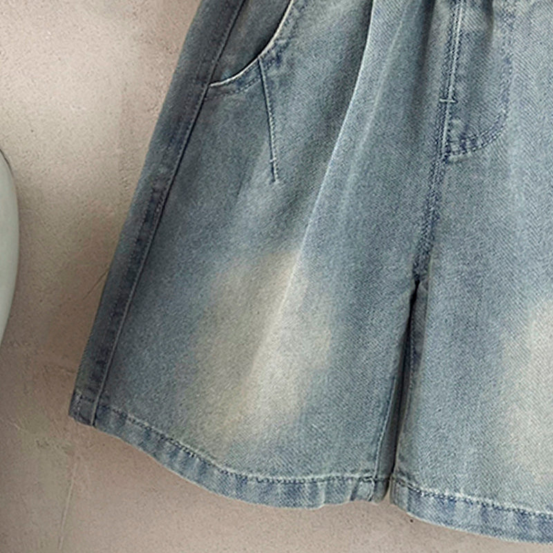 Unisex Kids Denim Shorts