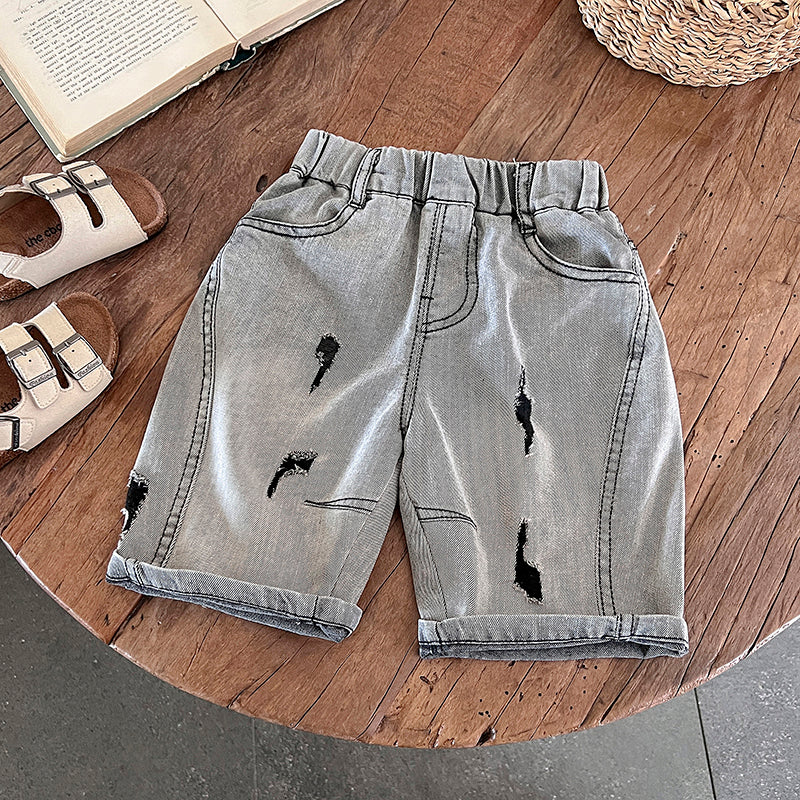 Kids Regular Fit Denim Shorts