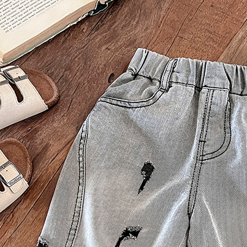 Kids Regular Fit Denim Shorts