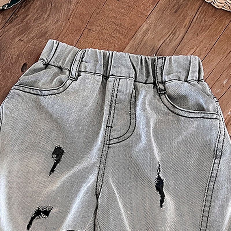 Kids Regular Fit Denim Shorts