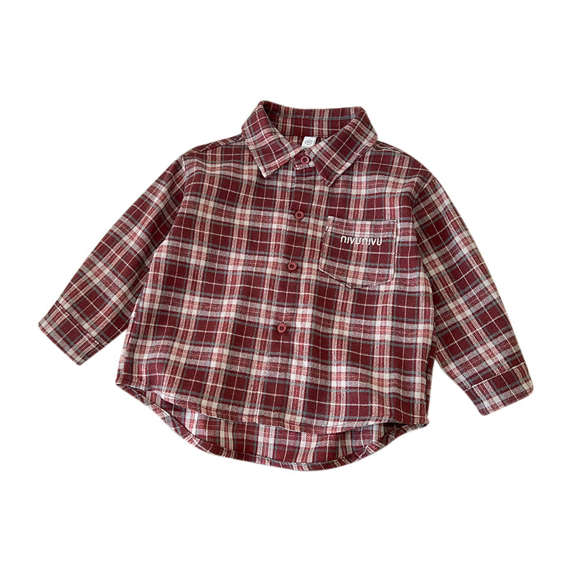 Girls Tartan Checked Opaque Casual Shirt