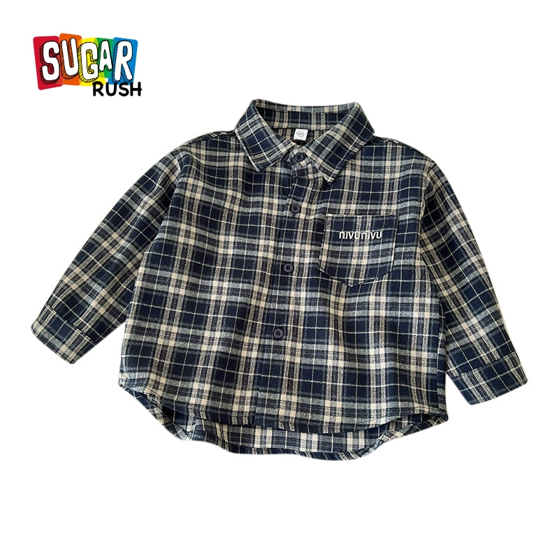 Boys Tartan Checks Opaque Casual Shirt