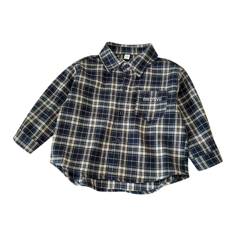 Boys Tartan Checks Opaque Casual Shirt