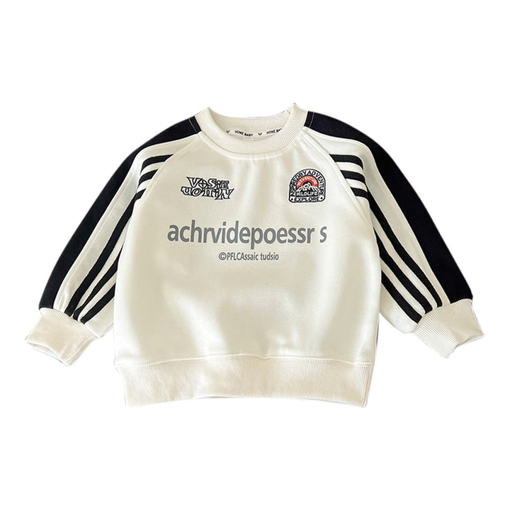 Boys Typography Printed Colourblocked Sweatshirt