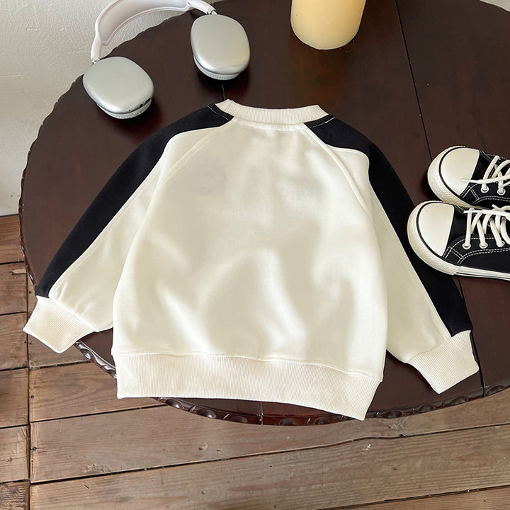 Boys Typography Printed Colourblocked Sweatshirt