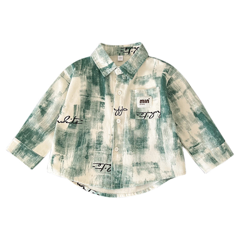 Boys Abstract Printed Casual Shirt