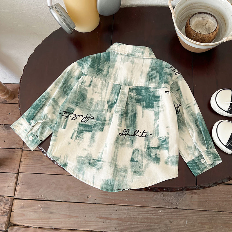 Boys Abstract Printed Casual Shirt