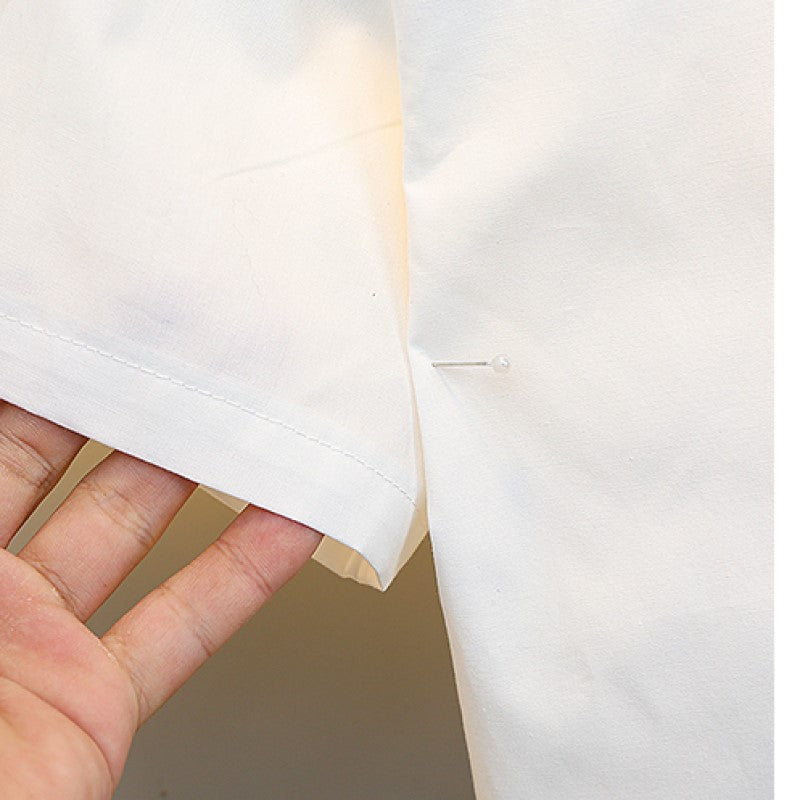 Boys Solid Spread Collar Casual Shirt