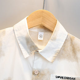 Boys Printed Pure Cotton Shirt with Shorts