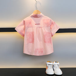 Boys Dyed Short Sleeves Shirt with Shorts