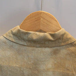 Boys Green & Brown Dyed Shirt with Shorts