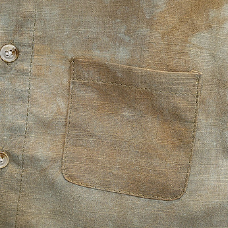Boys Green & Brown Dyed Shirt with Shorts