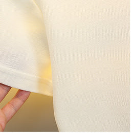 Boys Cream Coloured Printed Polo Collar T-shirt with Shorts