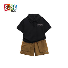 Boys Printed T-shirt with Shorts