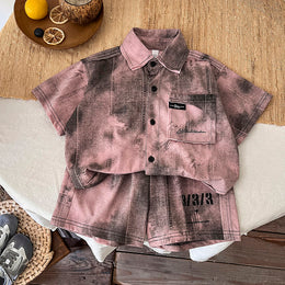 Boys Dyed Shirt With Shorts