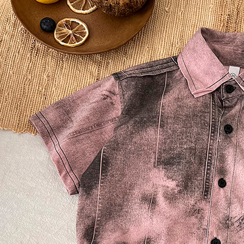Boys Dyed Shirt With Shorts