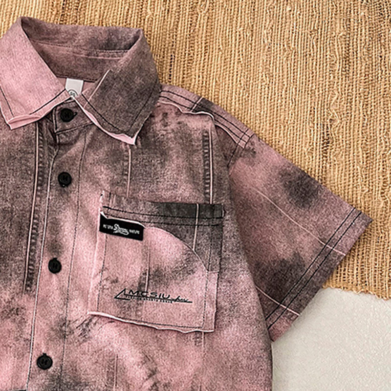 Boys Dyed Shirt With Shorts