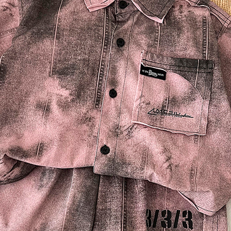 Boys Dyed Shirt With Shorts