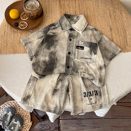Boys Dyed Shirt With Shorts