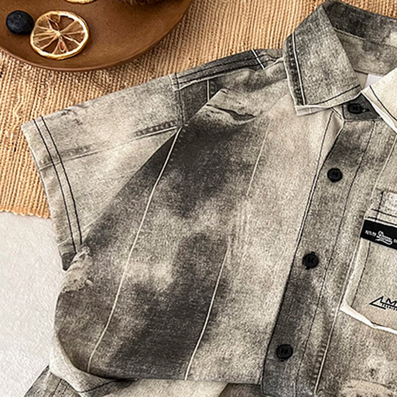 Boys Dyed Shirt With Shorts