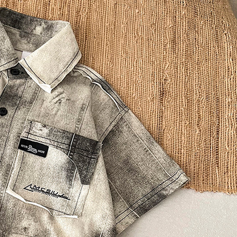 Boys Dyed Shirt With Shorts