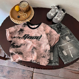 Boys Printed T-shirt With Shorts