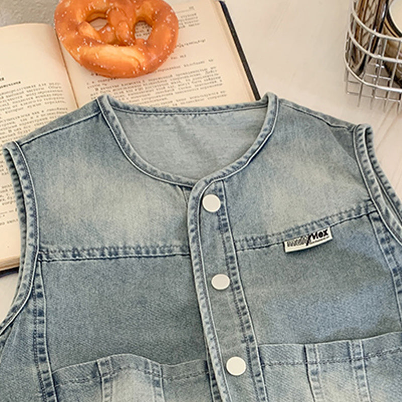 Kids Sleeveless Coat With Shorts