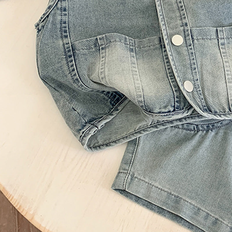 Kids Sleeveless Coat With Shorts