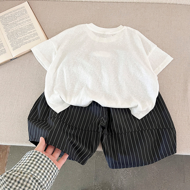 Kids Round Neck Top With Shorts