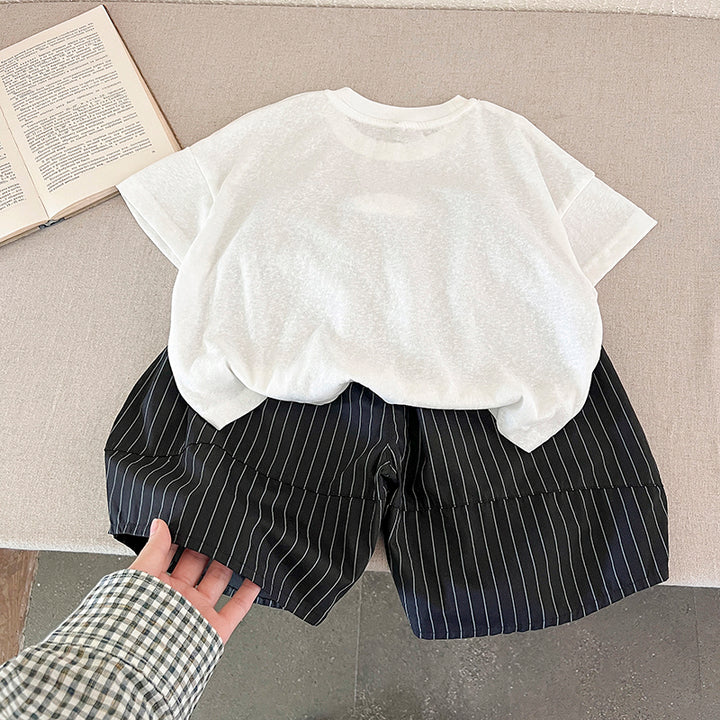 Kids Round Neck Top With Shorts