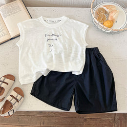 Kids Printed Pure Cotton T-shirt With Shorts