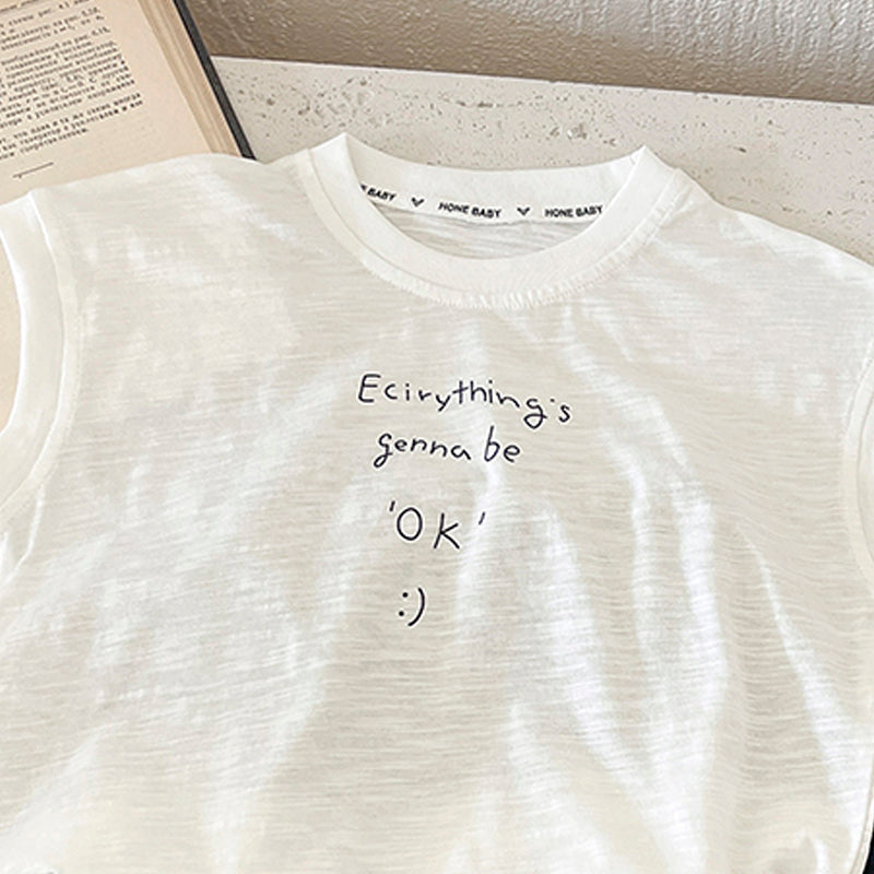 Kids Printed Pure Cotton T-shirt With Shorts