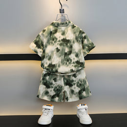 Boys Dyed Shirt with Shorts