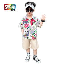 Boys Printed Shirt With Shorts