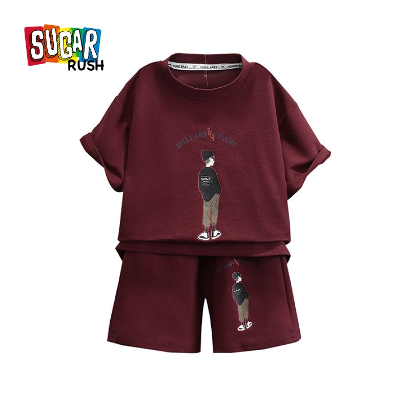 Boys Printed T-shirt with Short