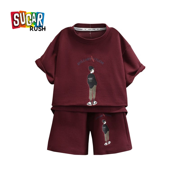 Boys Printed T-shirt with Short