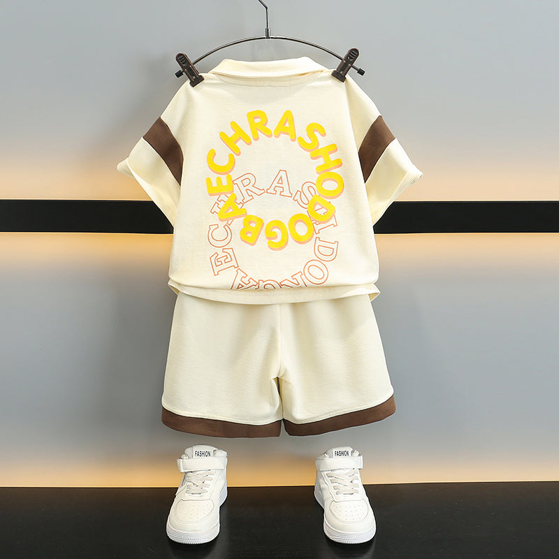 Boys Printed T-shirt with Shorts