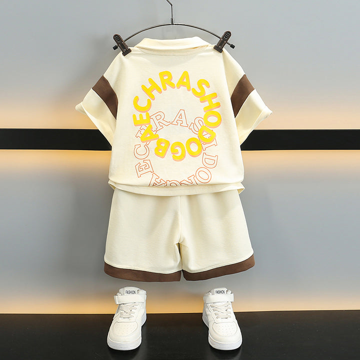 Boys Printed T-shirt with Shorts