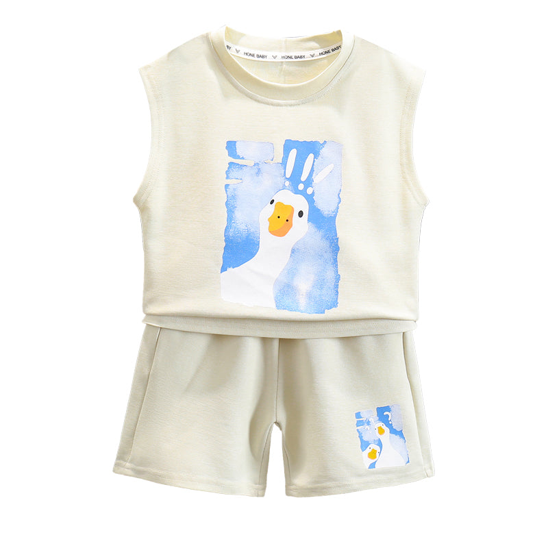 Boys Printed Top With Short